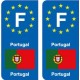 F Europe Portugal autocollant plaque