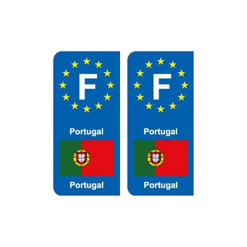 F Europe Portugal autocollant plaque