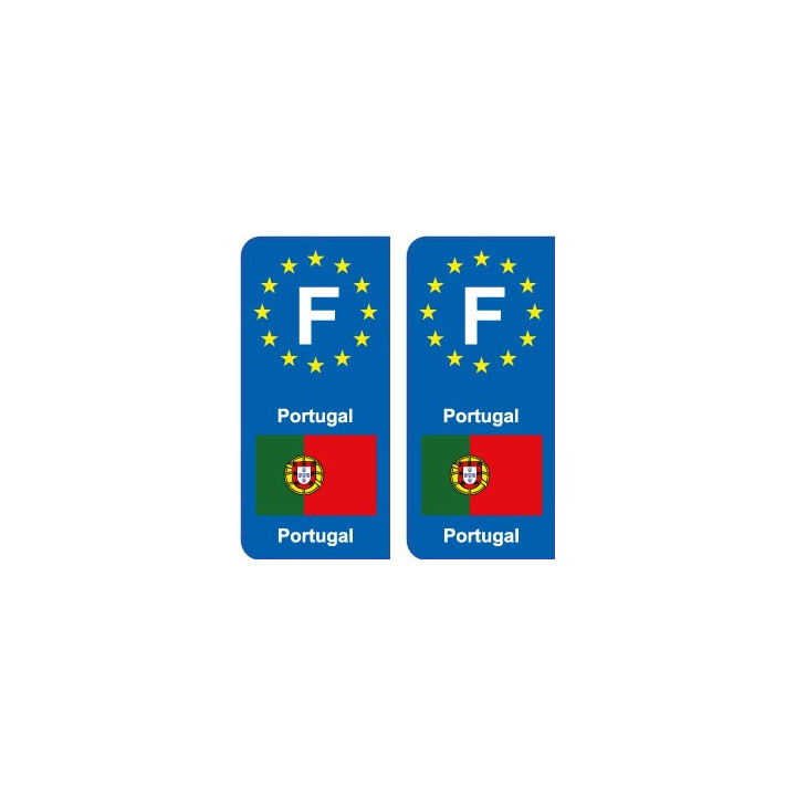 F Europe Portugal autocollant plaque