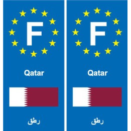 F Europe Qatar autocollant plaque