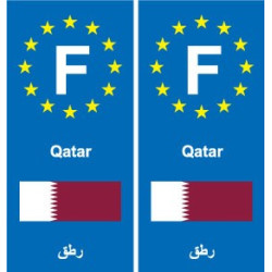 F Europe Qatar autocollant plaque