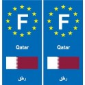 F Europe Qatar autocollant plaque