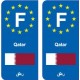 F Europe Qatar autocollant plaque