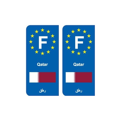 F Europe Qatar autocollant plaque
