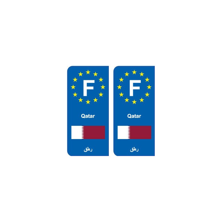 F Europe Qatar autocollant plaque