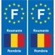 F Europe Roumanie Romania autocollant plaque