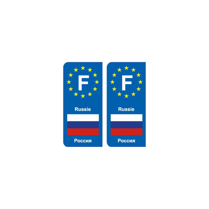 F Europe Russie Russia autocollant plaque