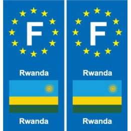 F Europe Rwanda sticker plate