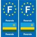 F Europe Rwanda sticker plate