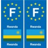 F Europe Rwanda sticker plate