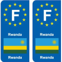 F Europa Ruanda aufkleber platte