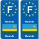 F Europa Ruanda placa etiqueta