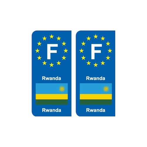 F Europe Rwanda autocollant plaque