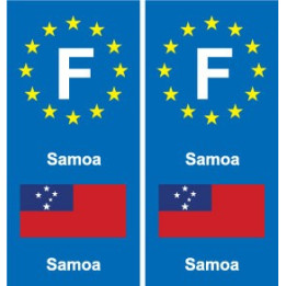 F Europe Samoa  autocollant plaque