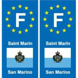 F Europe Saint-Marin San Marino autocollant plaque