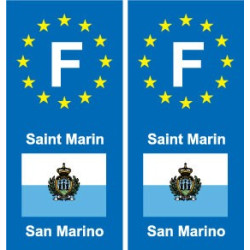 F Europe Saint-Marin San Marino autocollant plaque