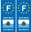 F Europe Saint-Marin San Marino autocollant plaque