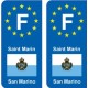 F Europe Saint-Marin San Marino autocollant plaque