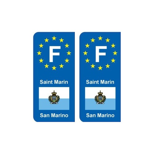 F Europe Saint-Marin San Marino autocollant plaque