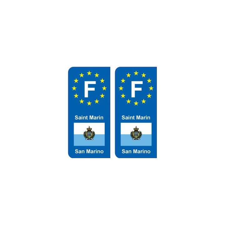 F Europe Saint-Marin San Marino autocollant plaque