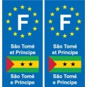 F Europe São-Tomé-et-Principe autocollant plaque