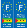 F Europe São-Tomé-et-Principe autocollant plaque