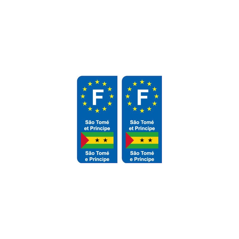 F Europe São-Tomé-et-Principe autocollant plaque