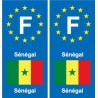 F Europe Sénégal Senegal autocollant plaque