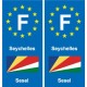 F Europe Seychelles autocollant plaque