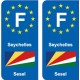 F Europe Seychelles autocollant plaque