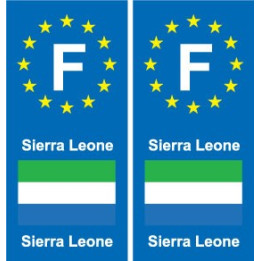 F Europe Sierra Leone autocollant plaque