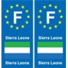 F Europe Sierra Leone autocollant plaque