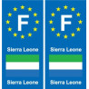 F Europe Sierra Leone autocollant plaque