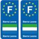 F Europe Sierra Leone autocollant plaque