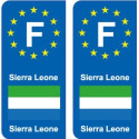 F Europe Sierra Leone autocollant plaque