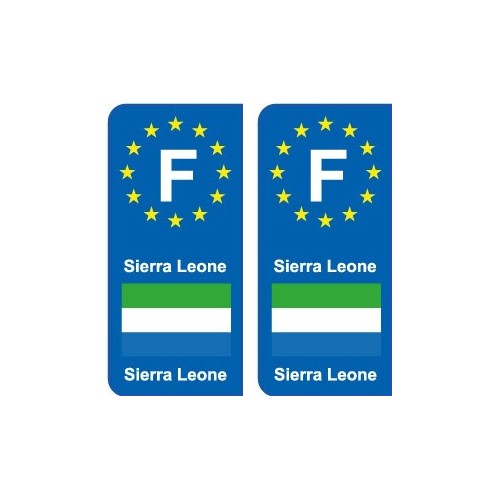 F Europe Sierra Leone autocollant plaque