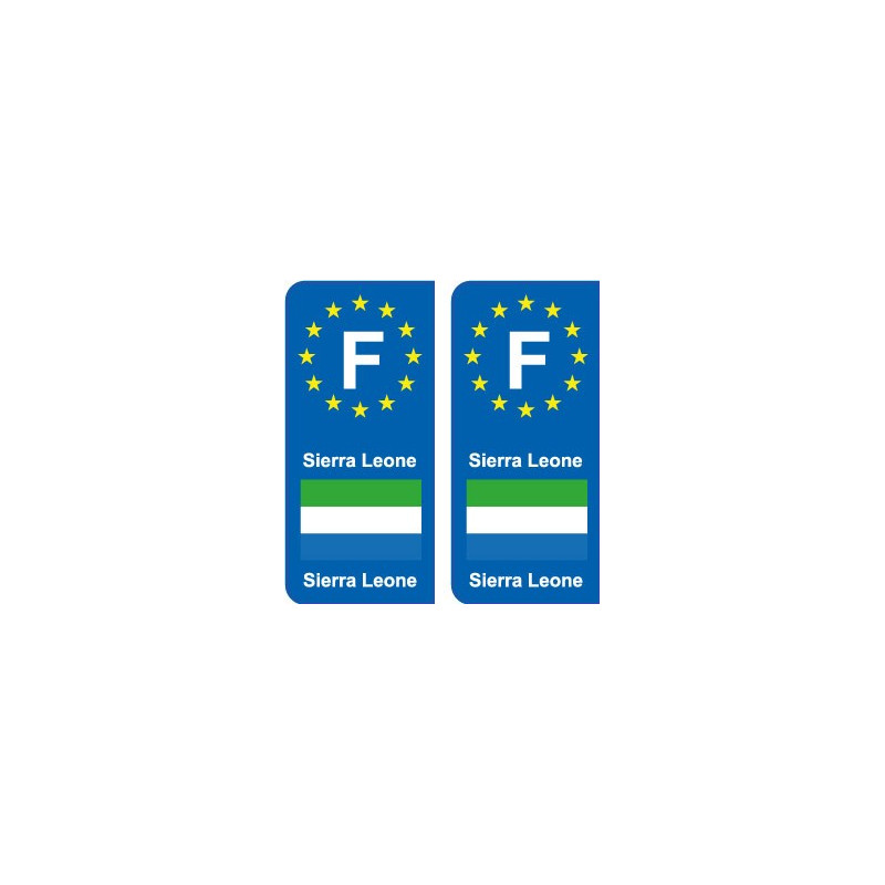 F Europe Sierra Leone autocollant plaque