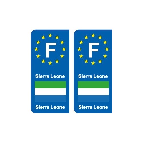 F Europe Sierra Leone autocollant plaque