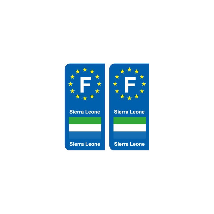 F Europe Sierra Leone autocollant plaque