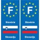 F Europe Slovénie Slovenia autocollant plaque