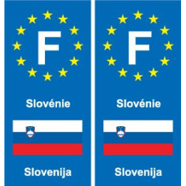 F Europe Slovénie Slovenia autocollant plaque