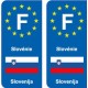 F Europe Slovénie Slovenia autocollant plaque