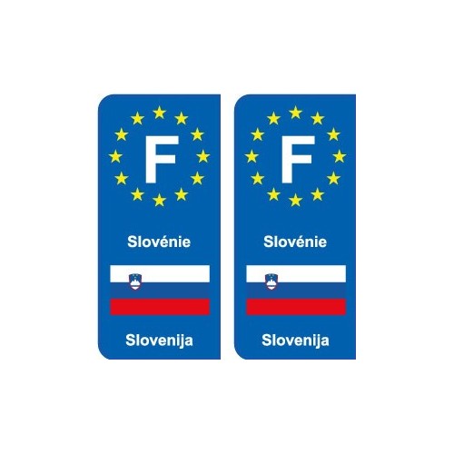 F Europe Slovénie Slovenia autocollant plaque