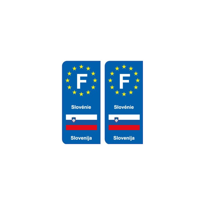F Europe Slovénie Slovenia autocollant plaque