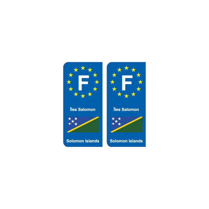 F Europe Îles Salomon Solomon Islands autocollant plaque