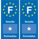 F Europe Somalie Somalia autocollant plaque