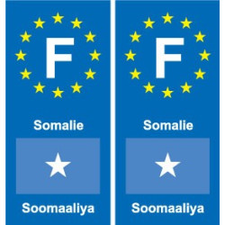 F Europe Somalie Somalia autocollant plaque