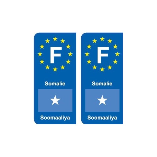 F Europe Somalie Somalia autocollant plaque