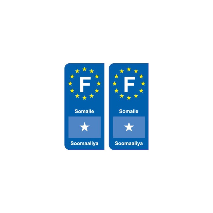 F Europe Somalie Somalia autocollant plaque