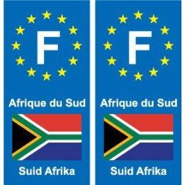 F Europe Afrique du Sud autocollant plaque